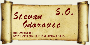 Stevan Odorović vizit kartica